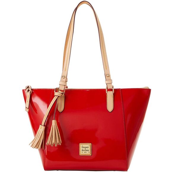 Dooney & Bourke Handbags - Dooney & Bourke Patent Maxine Tote - Red